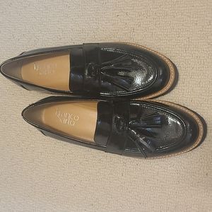 Franco Sarto Patent Leather Tassel Loafers size 6.5